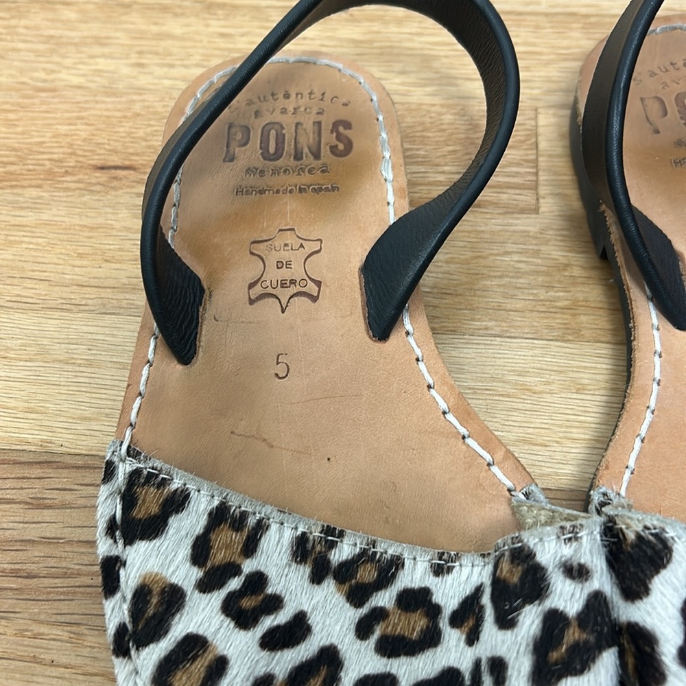 Pons Animal Print Slingback Sandals - Picture 3 of 4